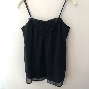 Banana Republic Navy Macrame Cami